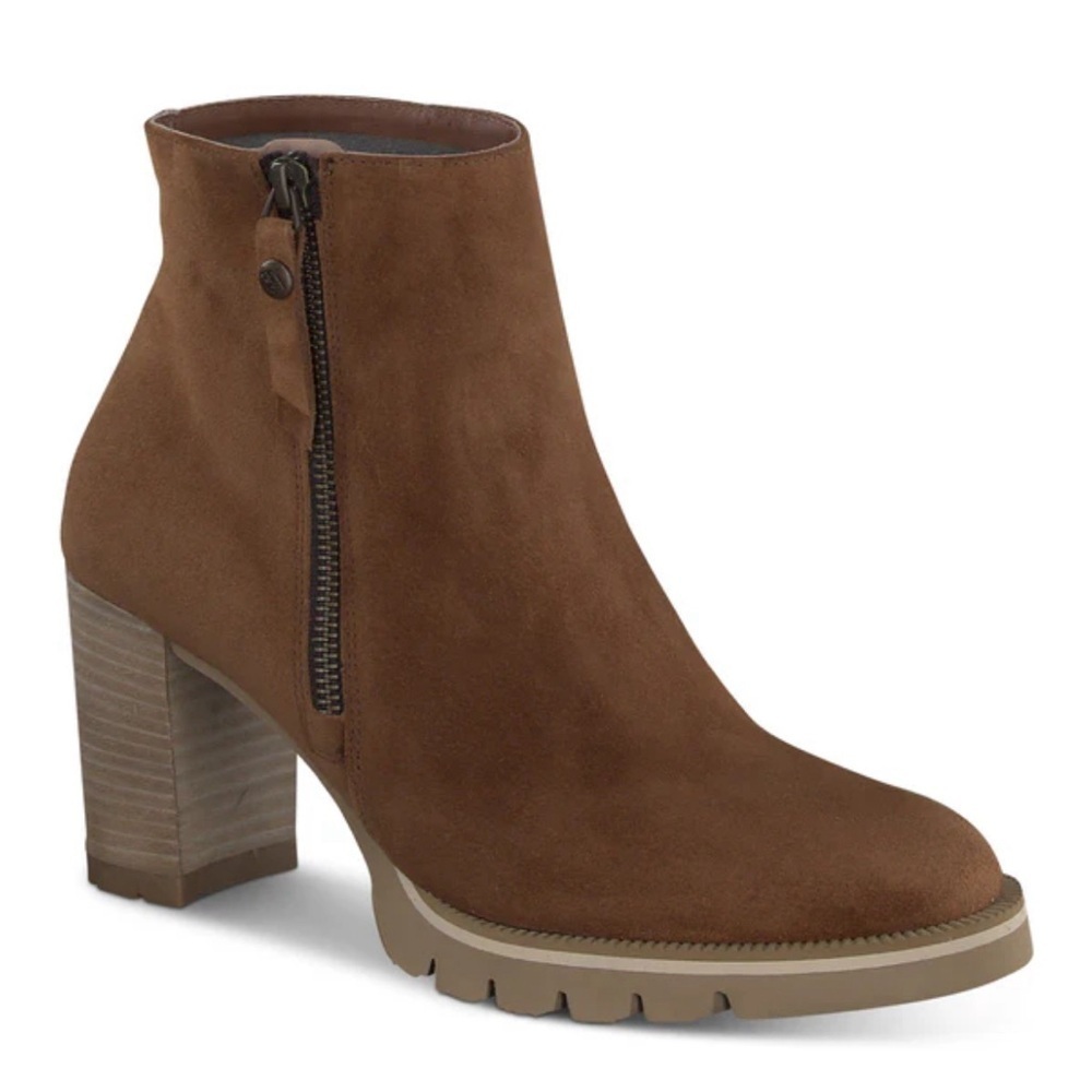 New Paul Green Sloan Bootie in Soft Toffee Suede Size UK 8, US 10.5
